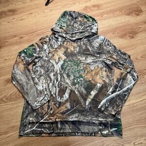 Boys Magellan Large 14-16 Camo Hooded Long Sleeve Shirt EUC